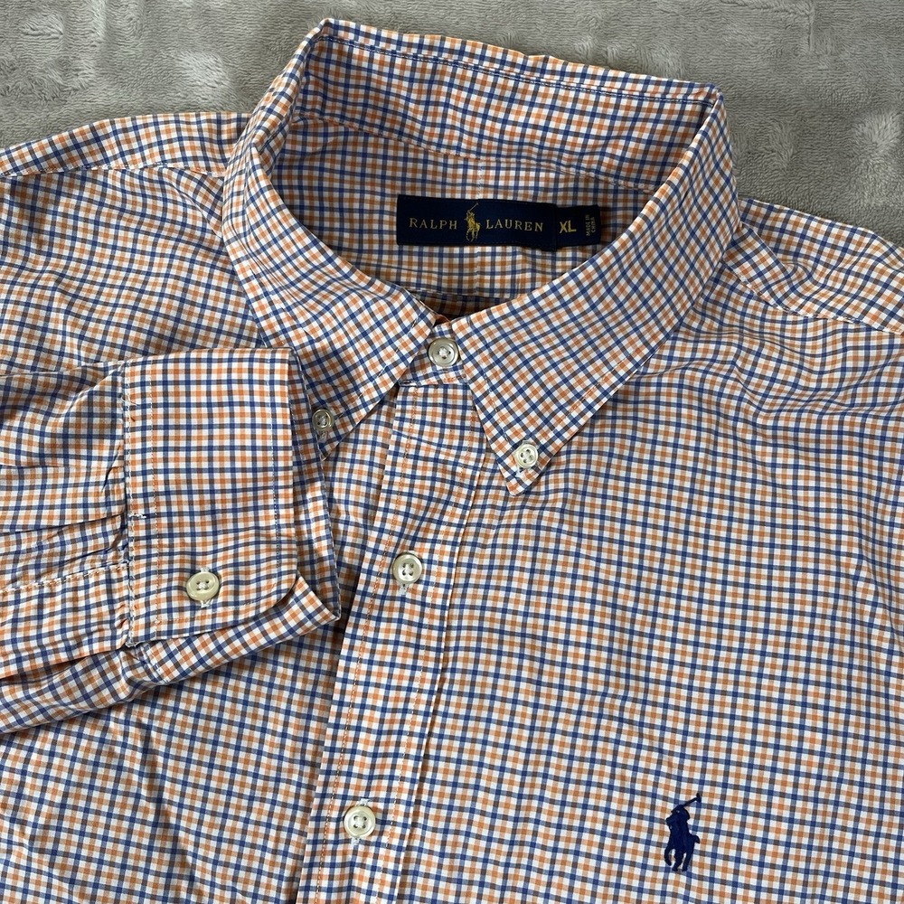 Polo Ralph Lauren L/S Oxford Button Front Shirt Men's Plaid XL